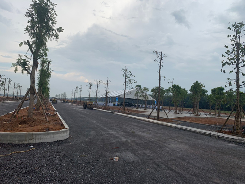 Thi công đường khu dân cư Long Thành